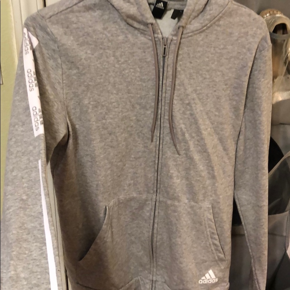 Grey Adidas Zipped Jacket